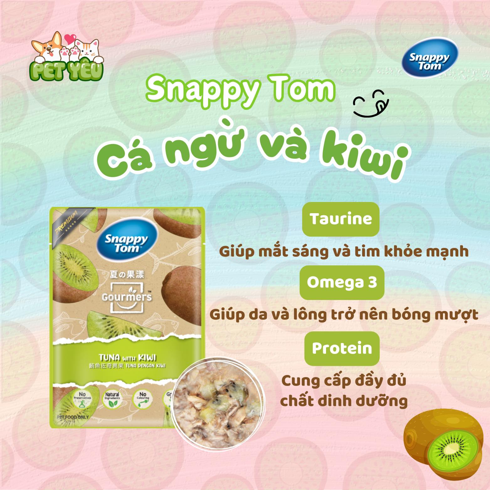 Pate Snappy Tom Trái Cây dành cho mèo - 70G