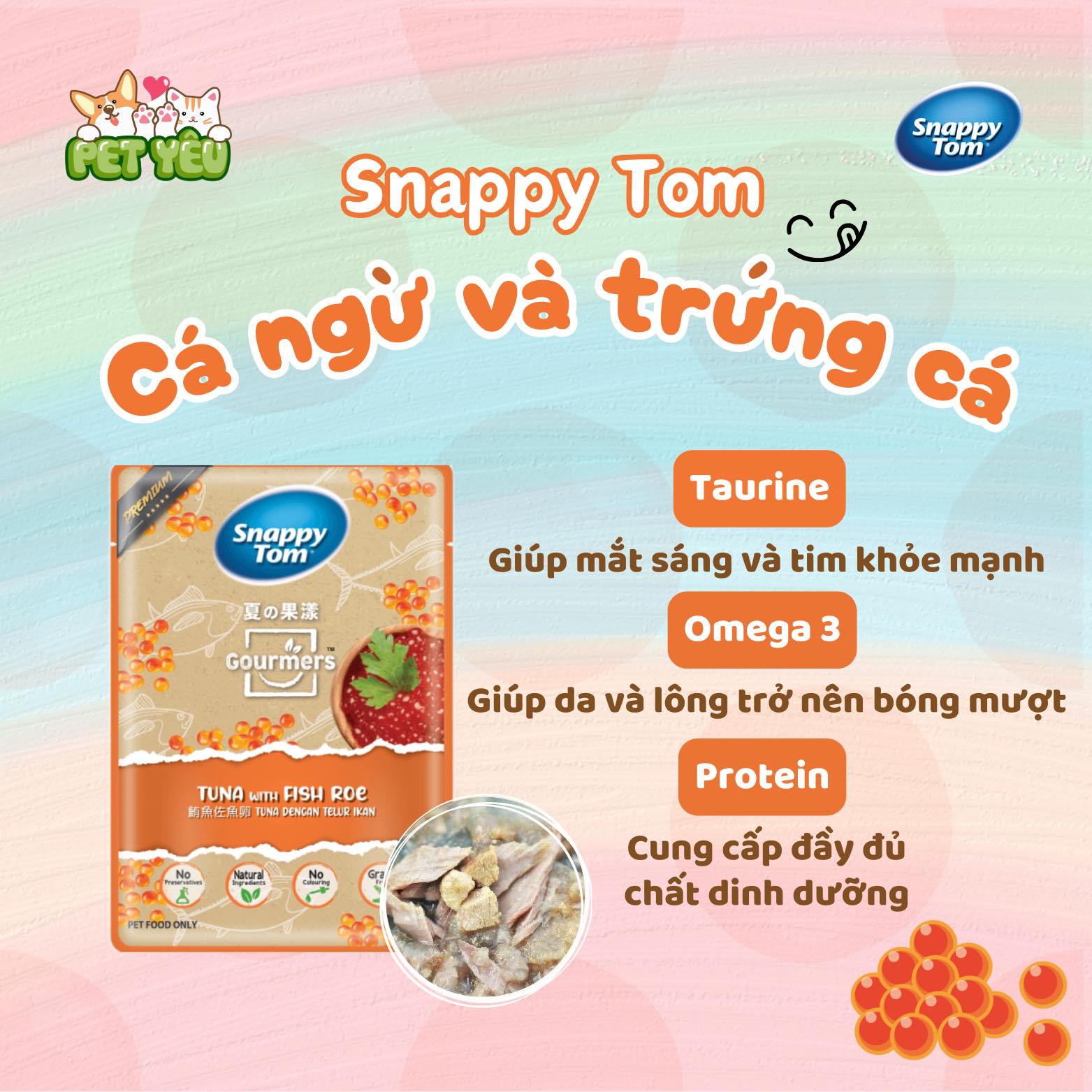 Pate Snappy Tom Trái Cây dành cho mèo - 70G