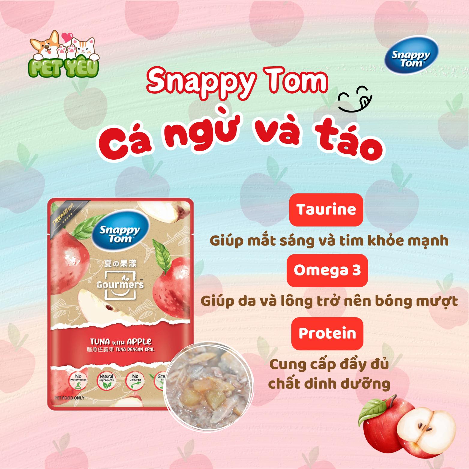 Pate Snappy Tom Trái Cây dành cho mèo - 70G