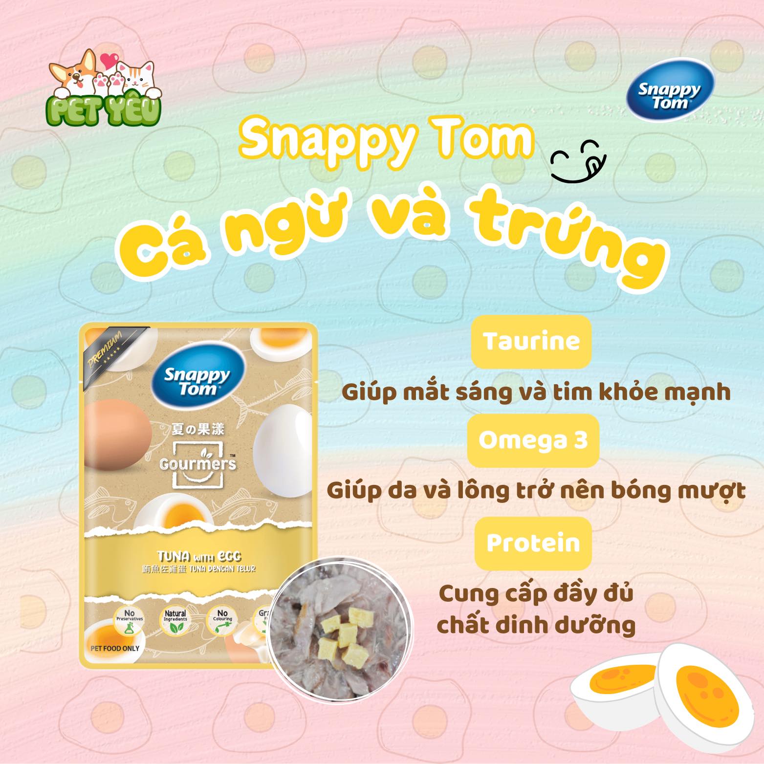 Pate Snappy Tom Trái Cây dành cho mèo - 70G