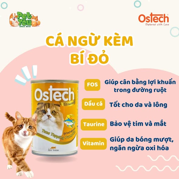 Pate Ostech Gourment dành cho mèo- Lon 400G
