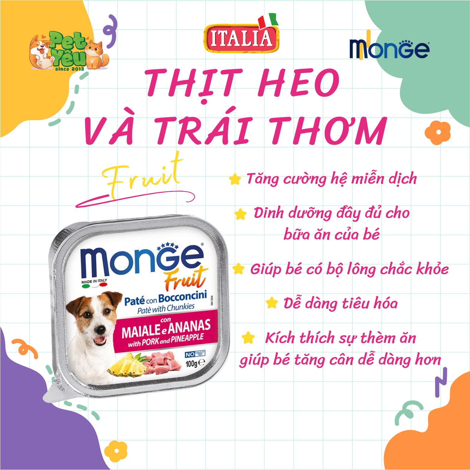 Pate Monge dành cho chó- Hộp 100G