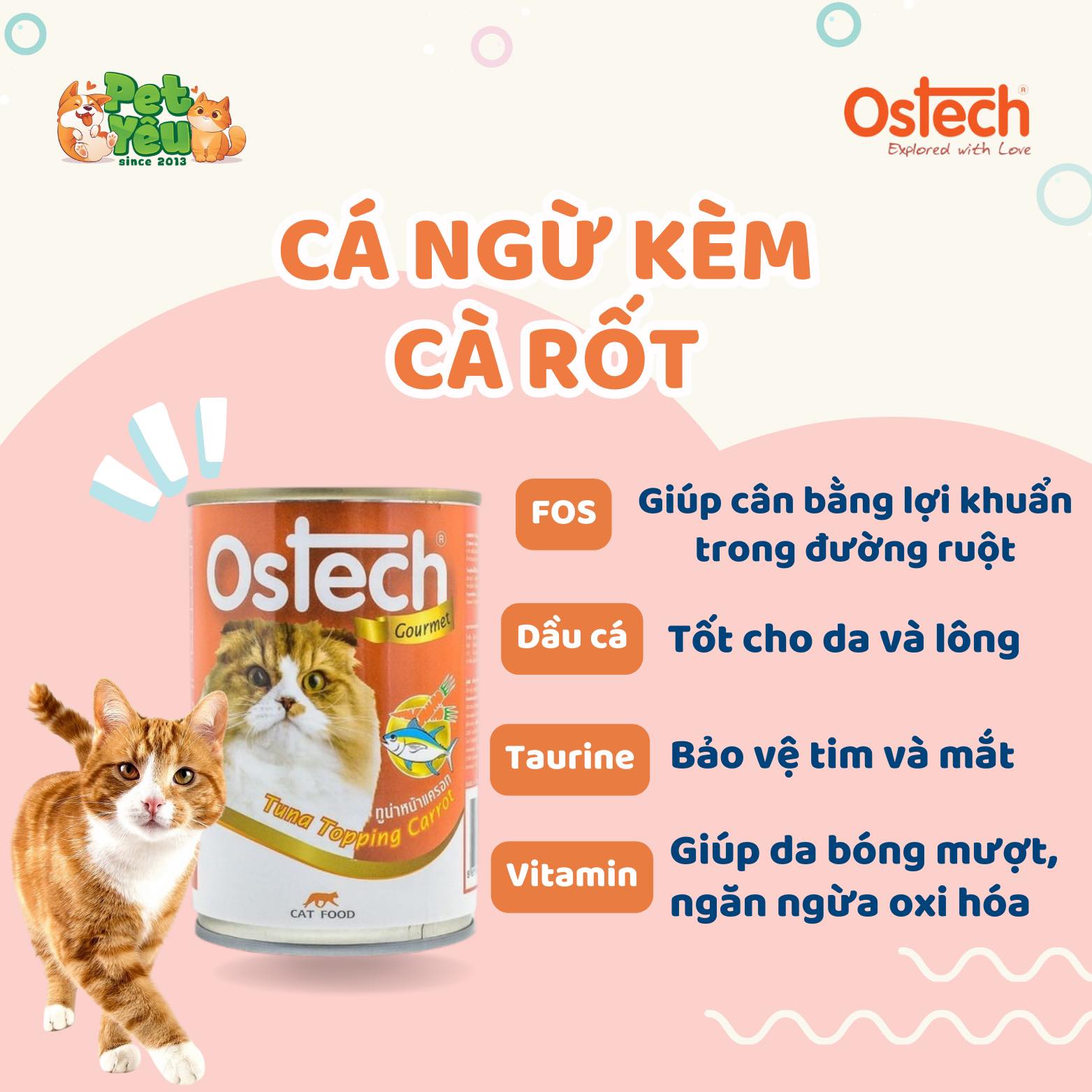 Pate Ostech Gourment dành cho mèo- Lon 400G