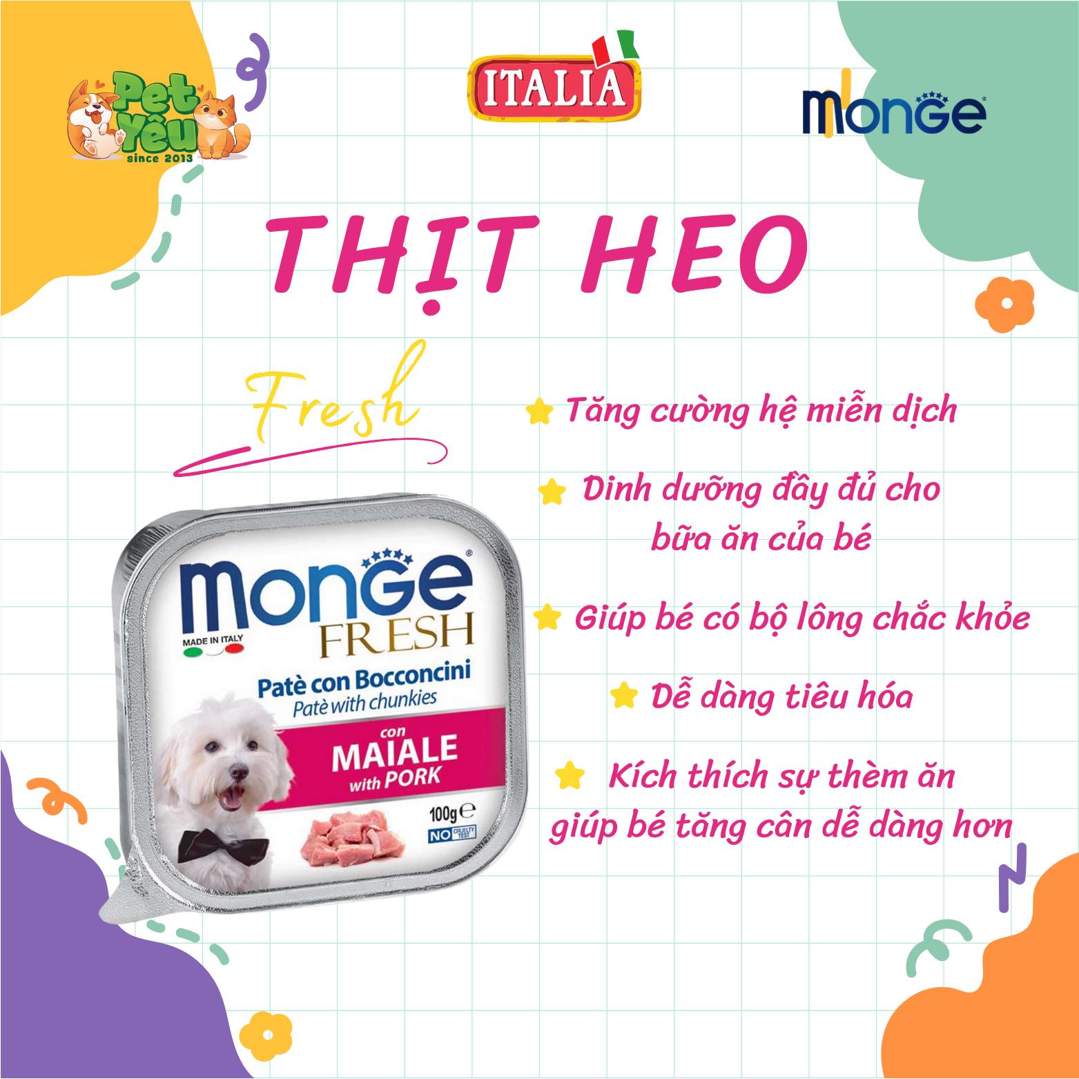 Pate Monge dành cho chó- Hộp 100G
