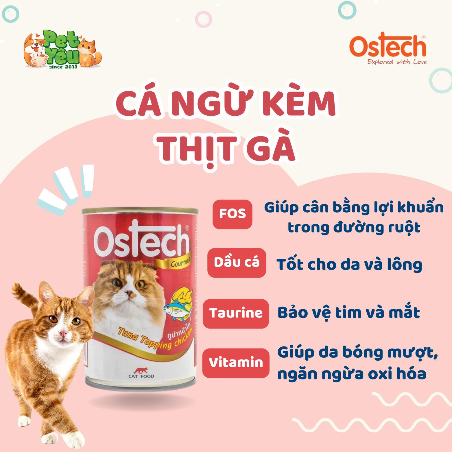 Pate Ostech Gourment dành cho mèo- Lon 400G