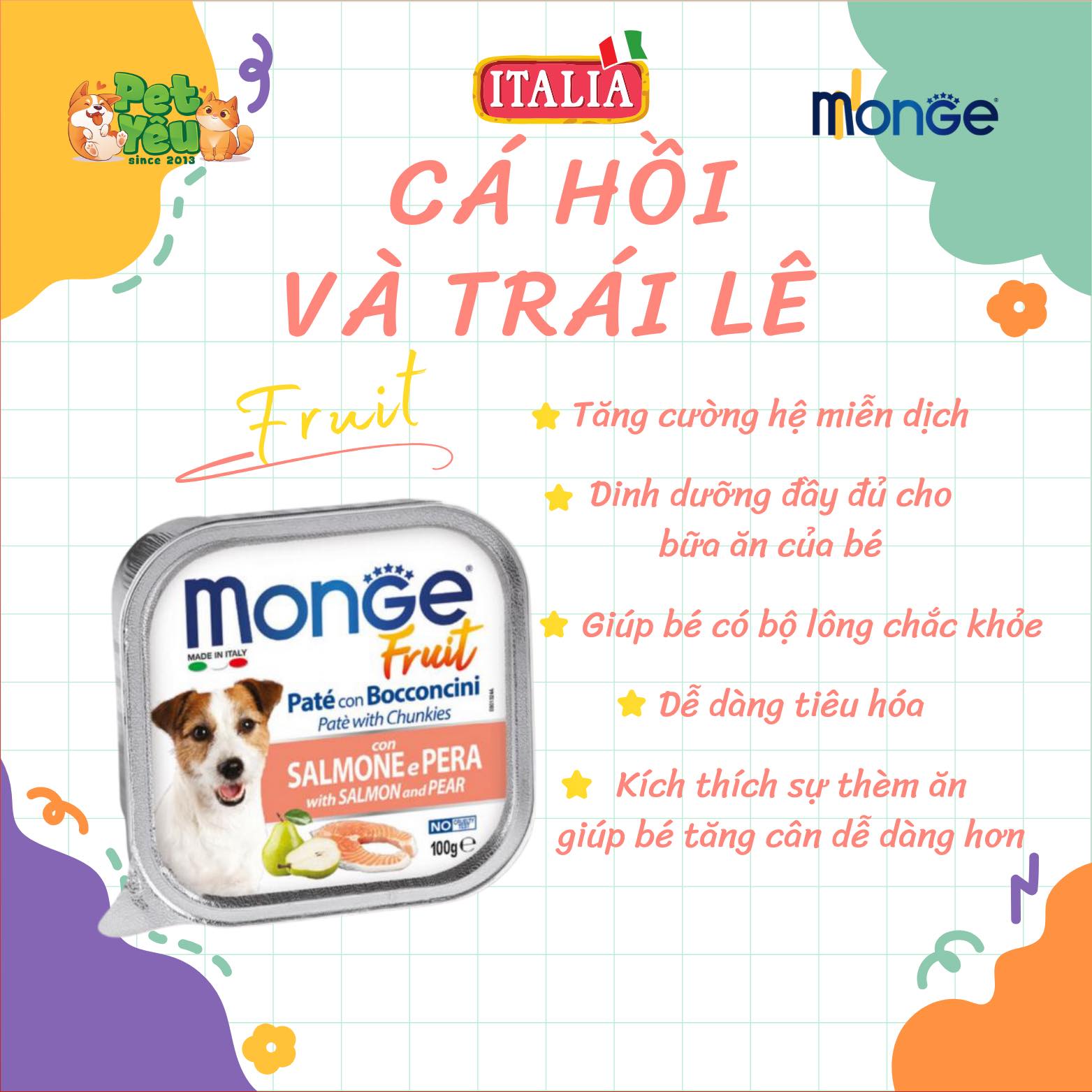 Pate Monge dành cho chó- Hộp 100G