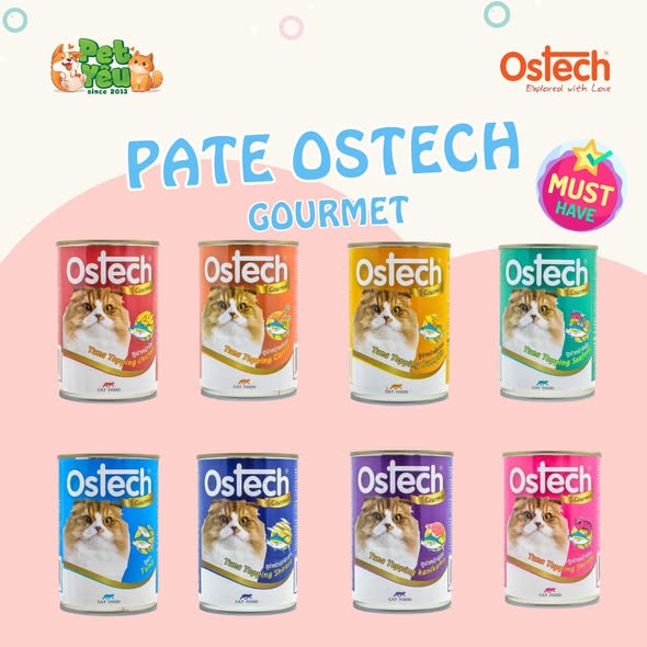 Pate Ostech Gourment dành cho mèo- Lon 400G