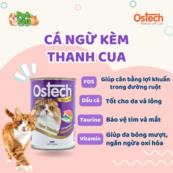 Pate Ostech Gourment dành cho mèo- Lon 400G
