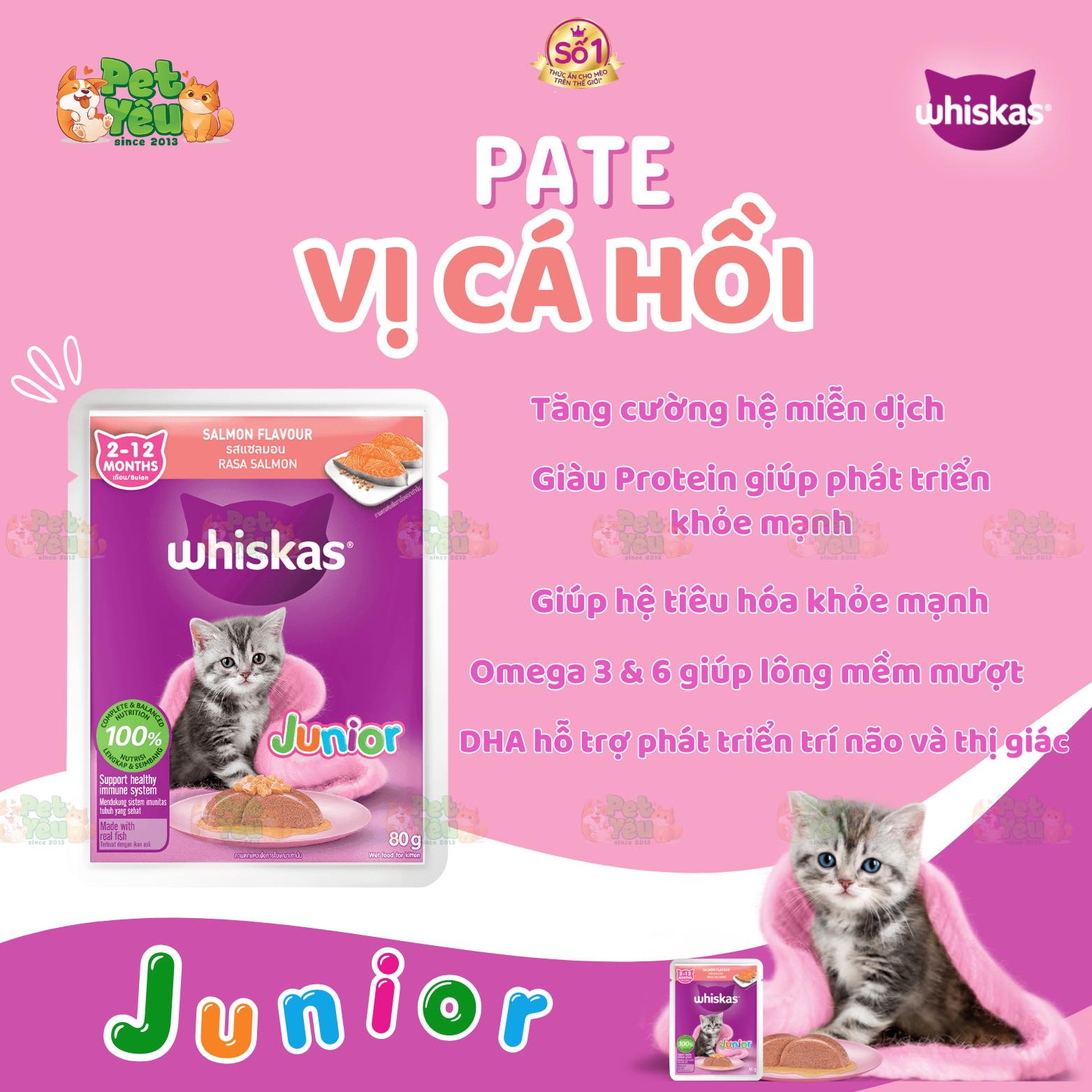 PATE WHISKAS CHO MÈO-TÚI 80G