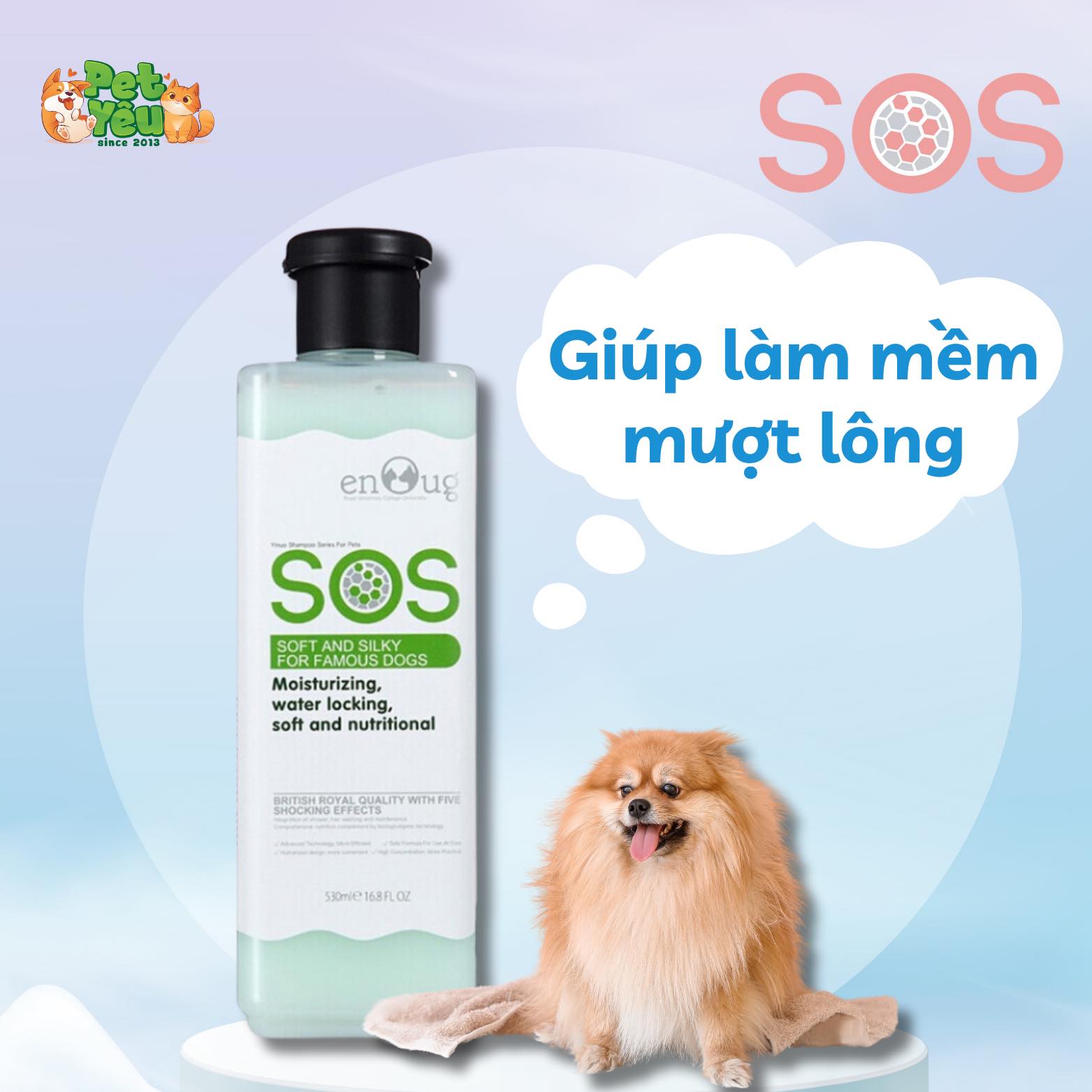 Sữa tắm SOS dành cho chó & mèo - Chai 530ML