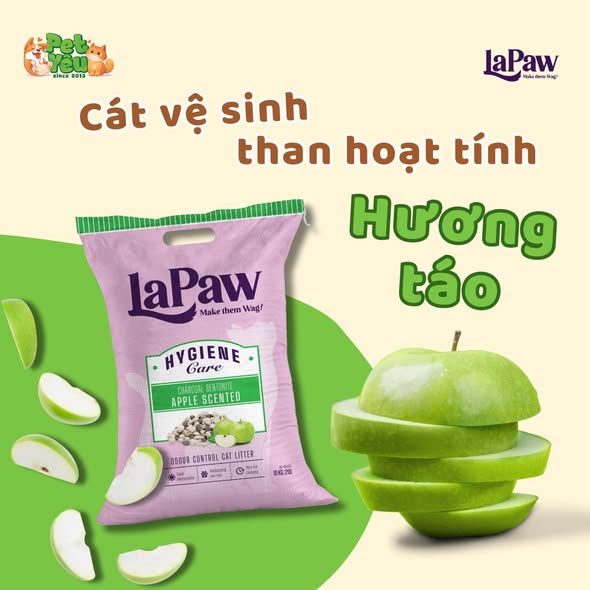 Cát Than hoạt tính mix đất sét LaPaw dành cho mèo- 20L