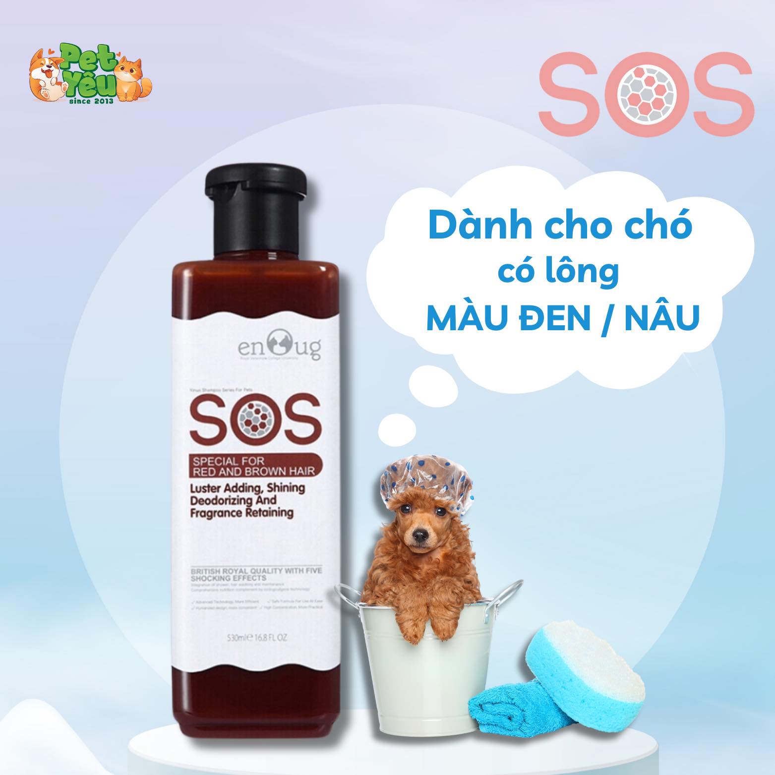 Sữa tắm SOS dành cho chó & mèo - Chai 530ML