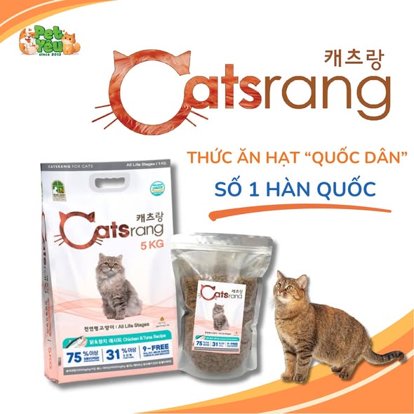 Thức ăn hạt Catsrang All Life Stages dành cho mèo- Bao 5Kg