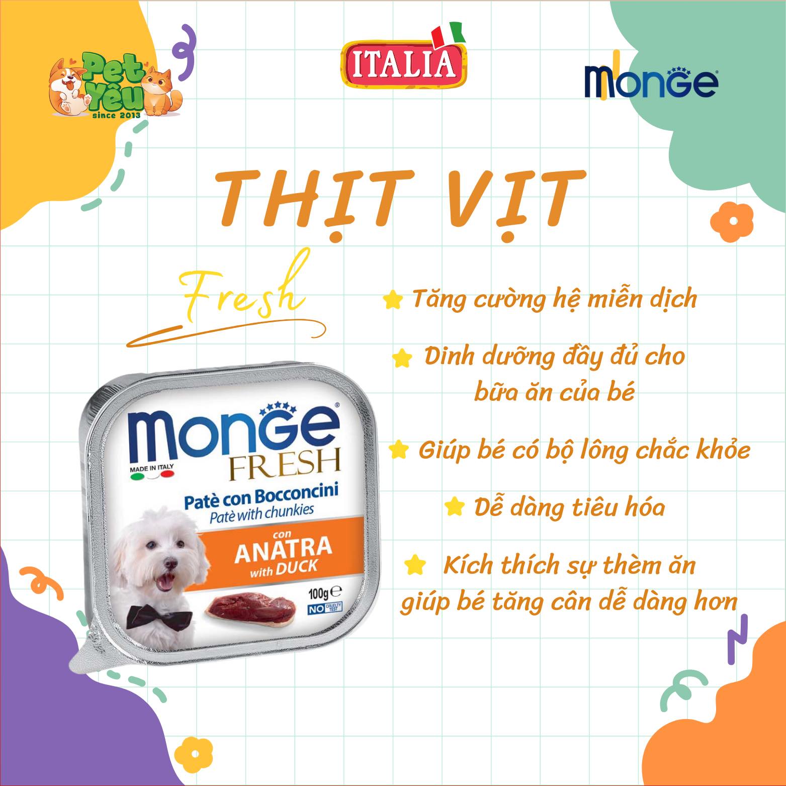 Pate Monge dành cho chó- Hộp 100G