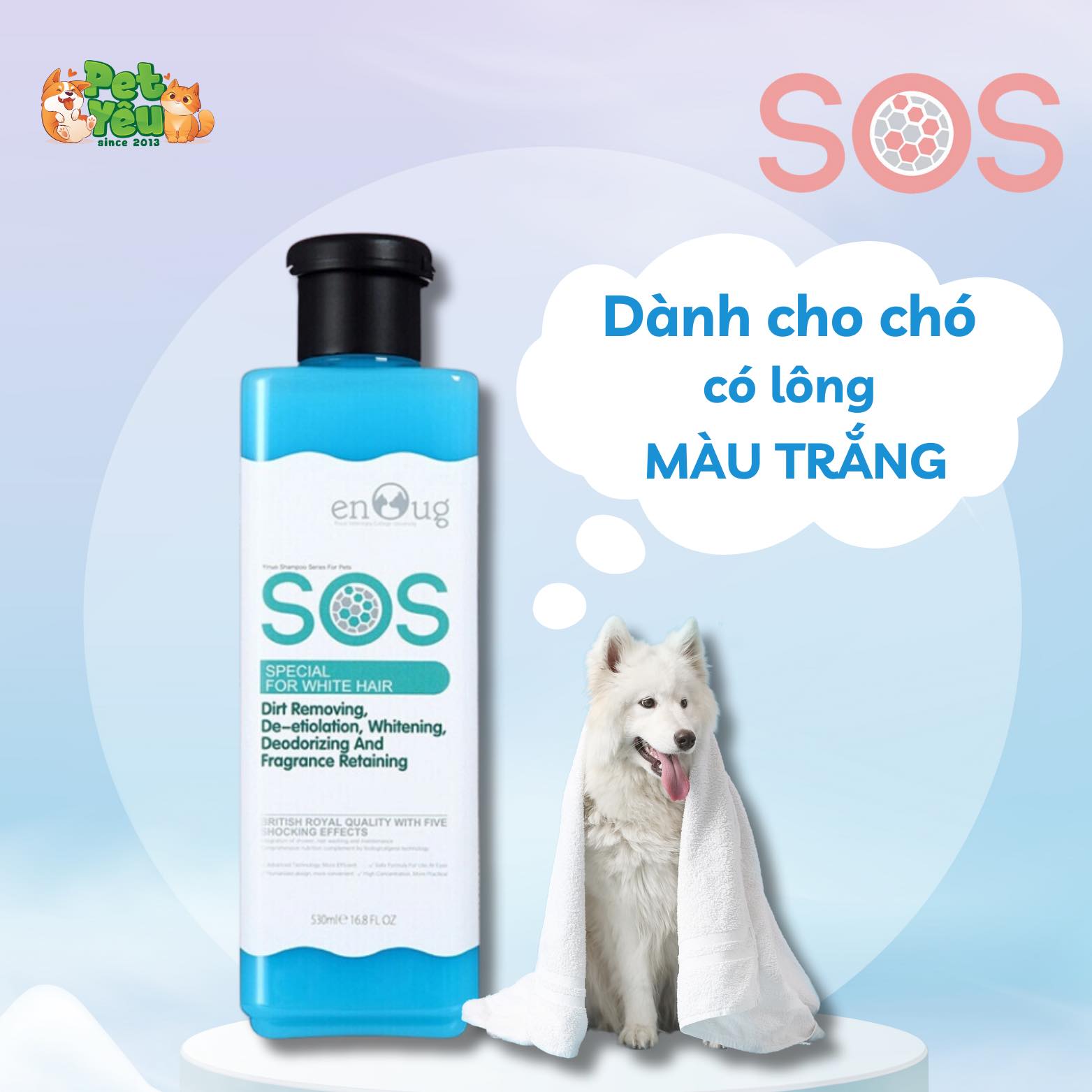 Sữa tắm SOS dành cho chó & mèo - Chai 530ML