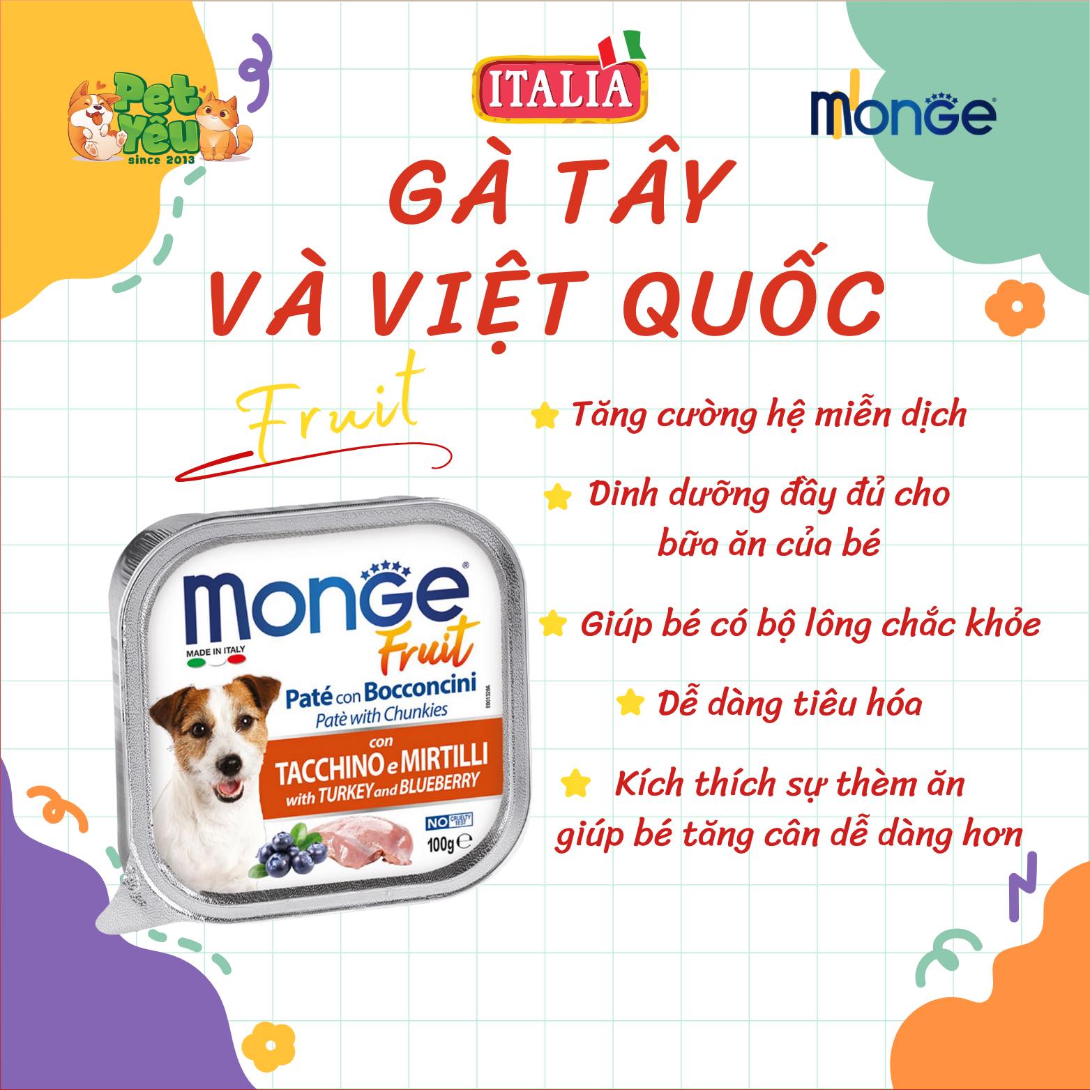 Pate Monge dành cho chó- Hộp 100G