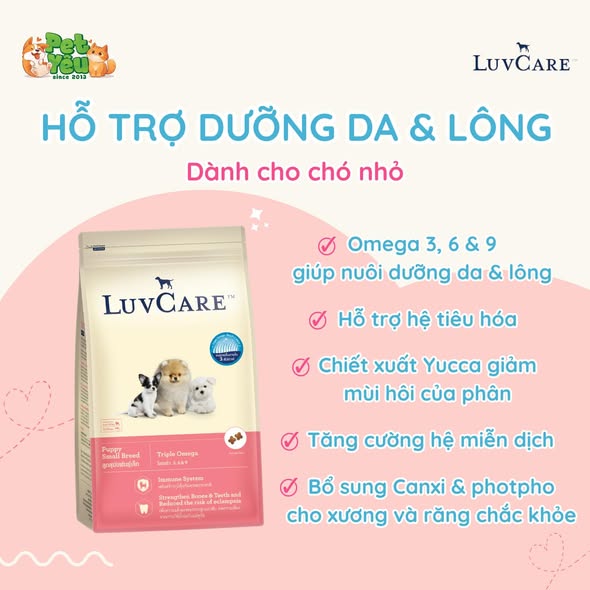 Thức ăn hạt dành cho chó LUVCARE- Dành cho chó giống nhỏ