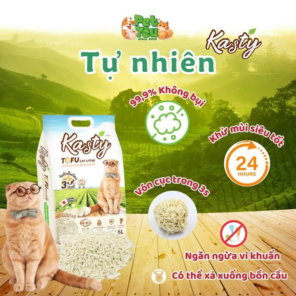 Cát đậu nành Kasty dành cho mèo -6L 