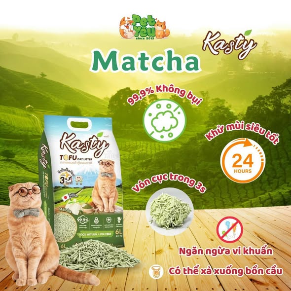 Cát đậu nành Kasty dành cho mèo -6L 