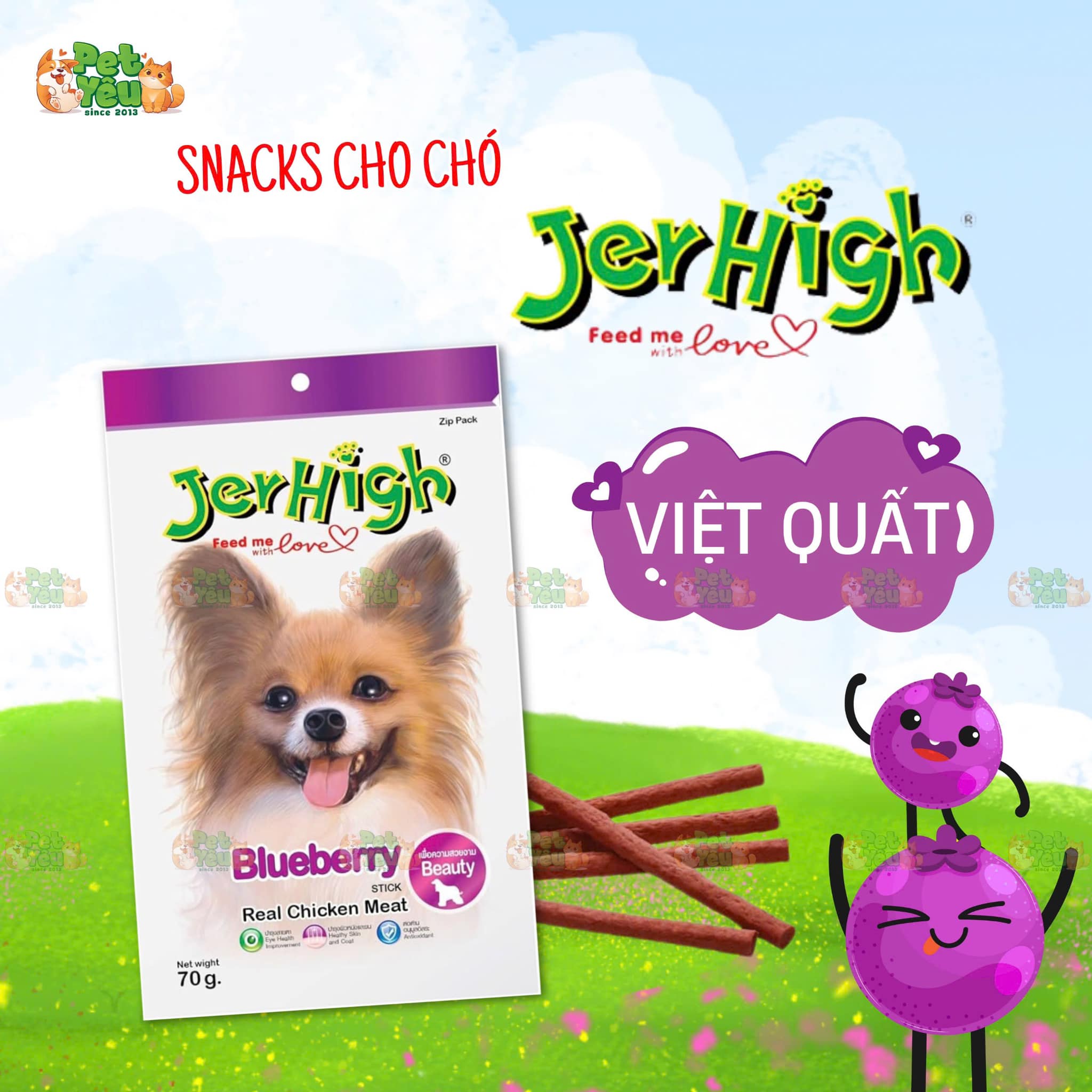 Snack JERHIGH cho chó - 70G