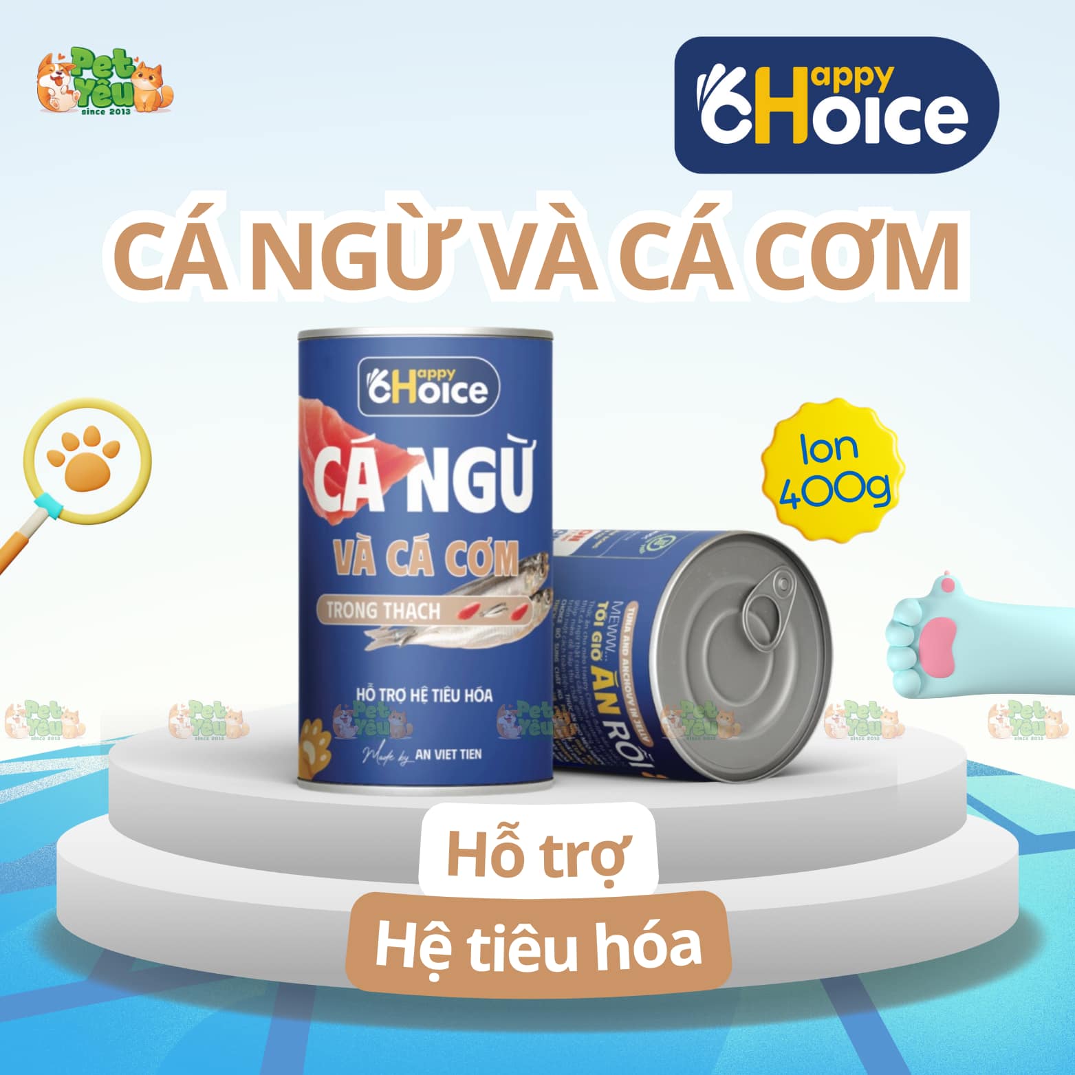 Pate dành cho mèo Happy Choice - Lon 400G