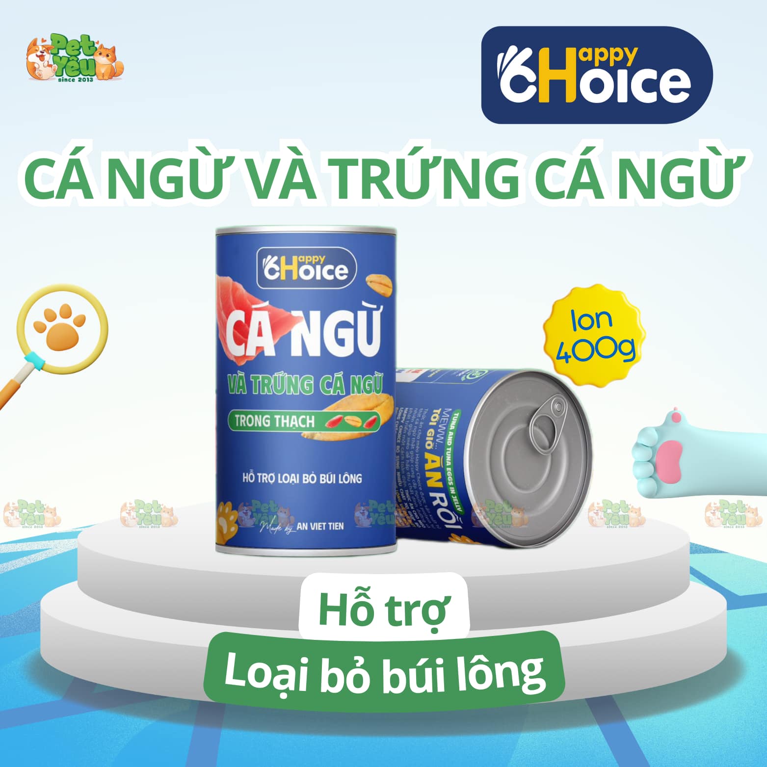 Pate dành cho mèo Happy Choice - Lon 400G