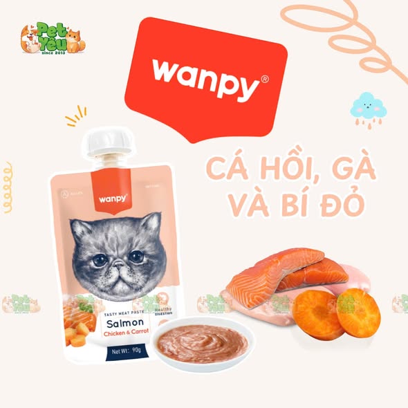Súp Thưởng Cho Mèo WANPY Nắp Vặn 90G
