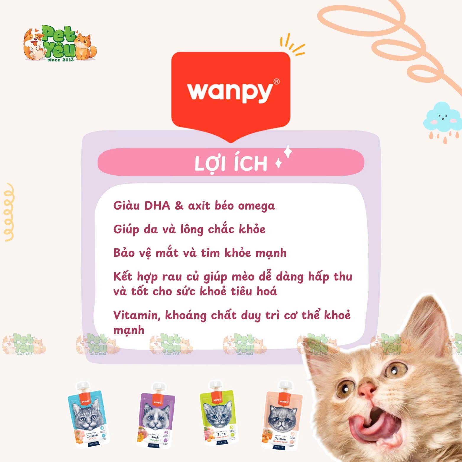 Súp Thưởng Cho Mèo WANPY Nắp Vặn 90G