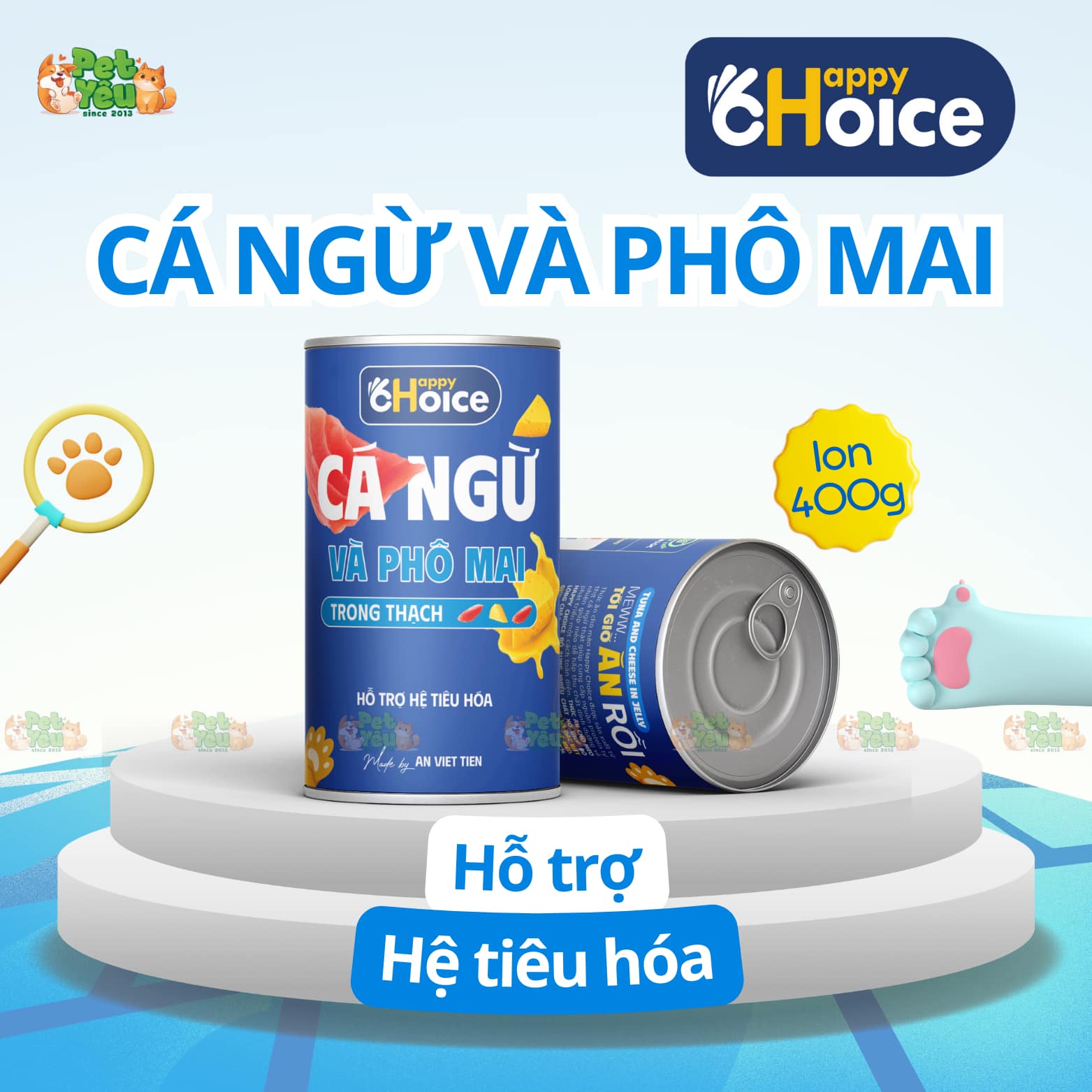 Pate dành cho mèo Happy Choice - Lon 400G