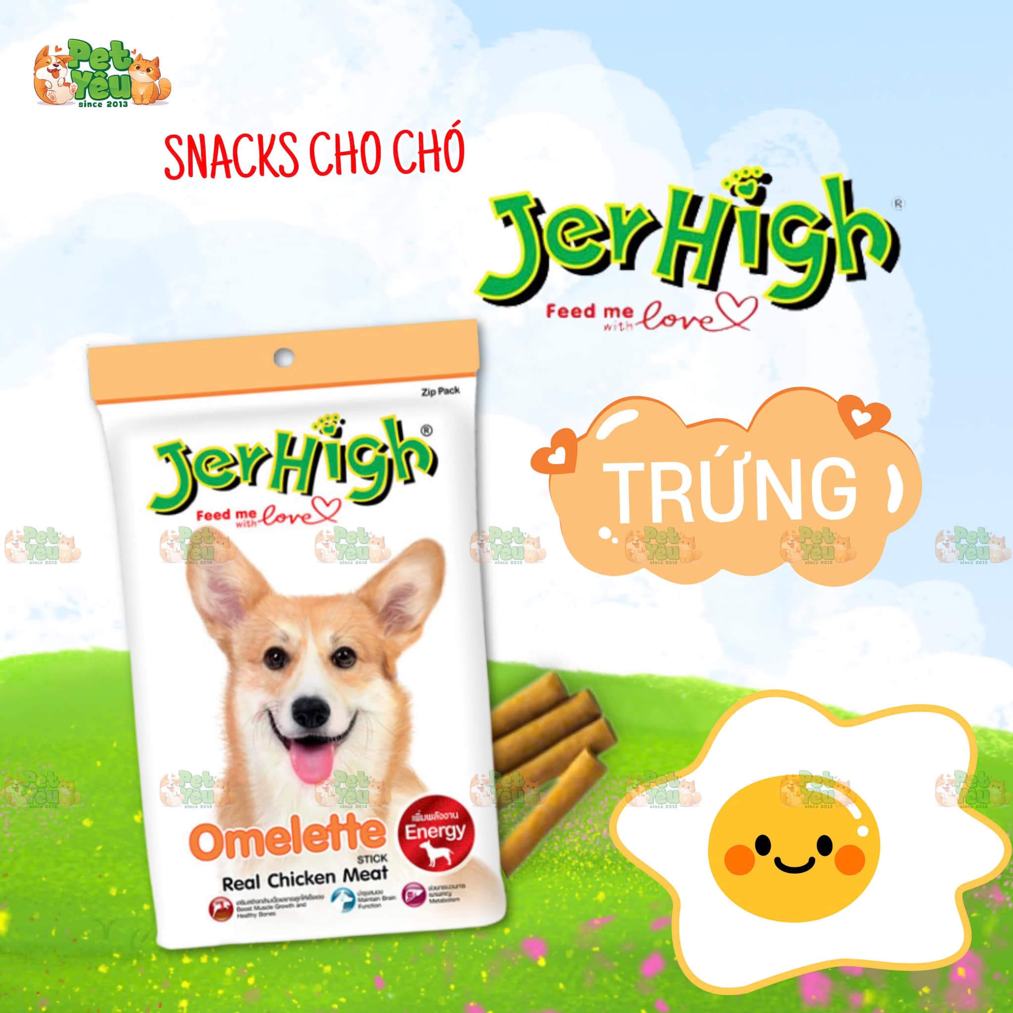 Snack JERHIGH cho chó - 70G