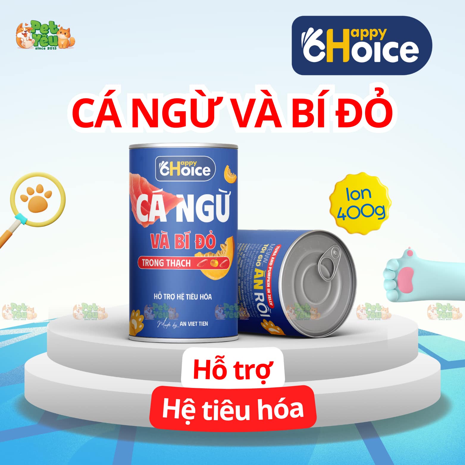 Pate dành cho mèo Happy Choice - Lon 400G