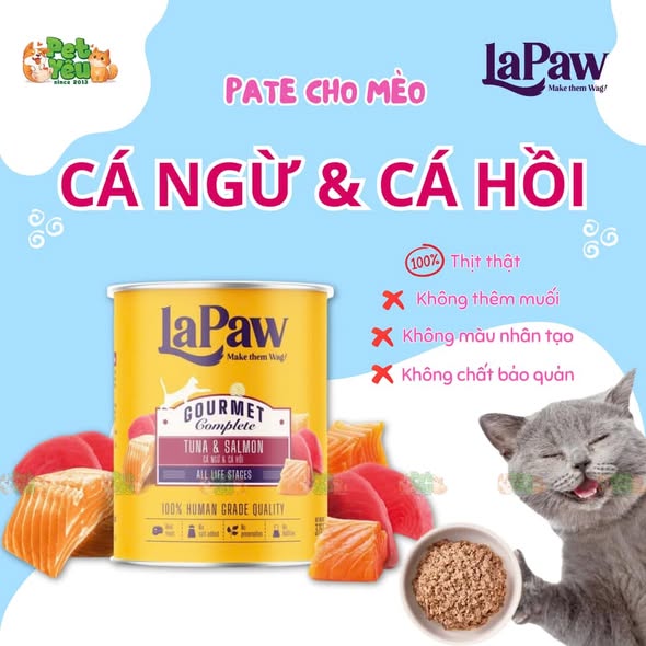 Pate cho mèo LaPaw Gourmet - Lon 375G