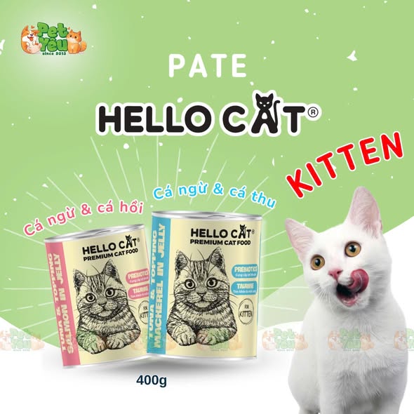 Pate cho mèo HELLO CAT lon 400g