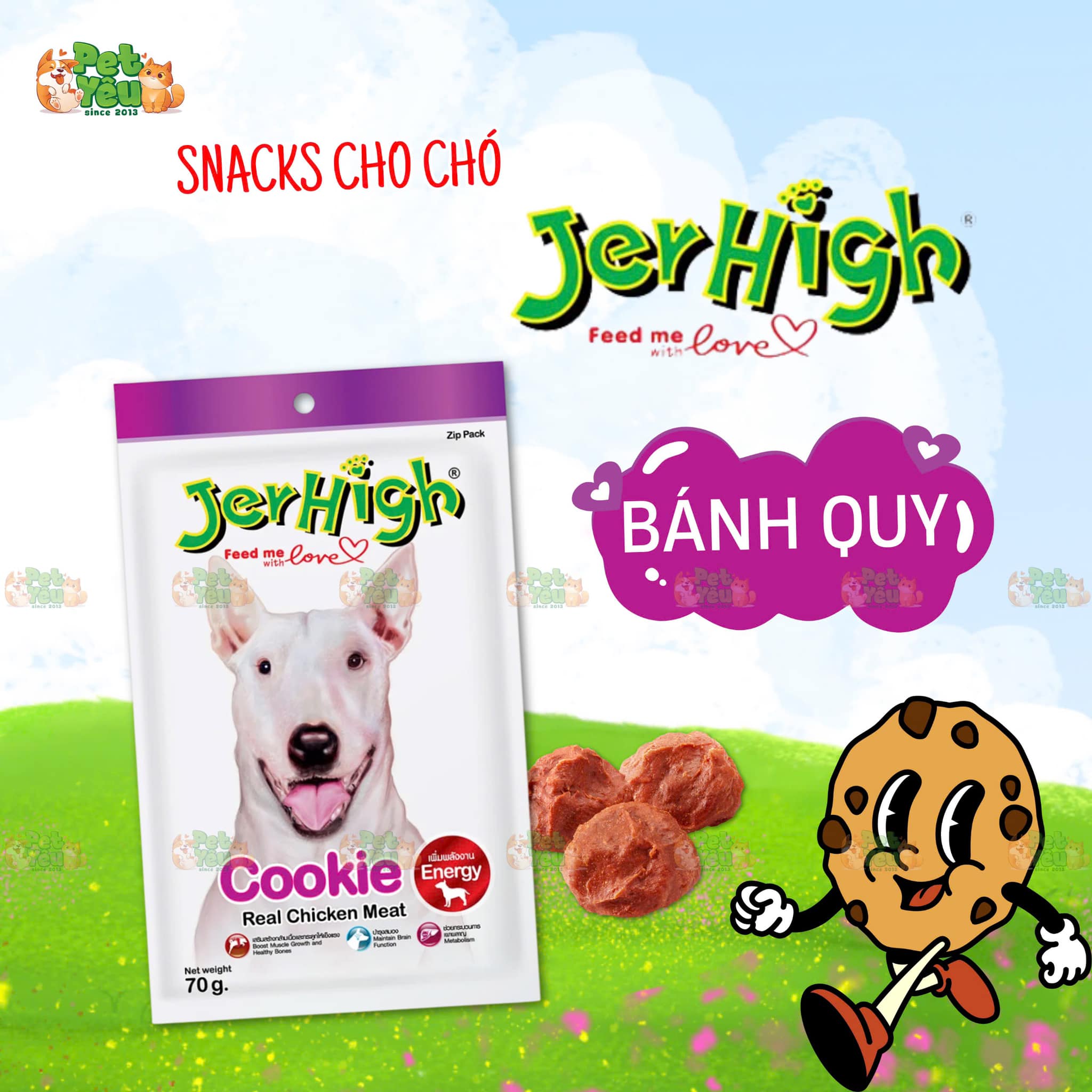 Snack JERHIGH cho chó - 70G
