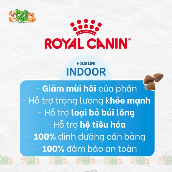 Thức ăn hạt Royal Canin Indoor cho mèo trưởng thành nuôi trong nhà