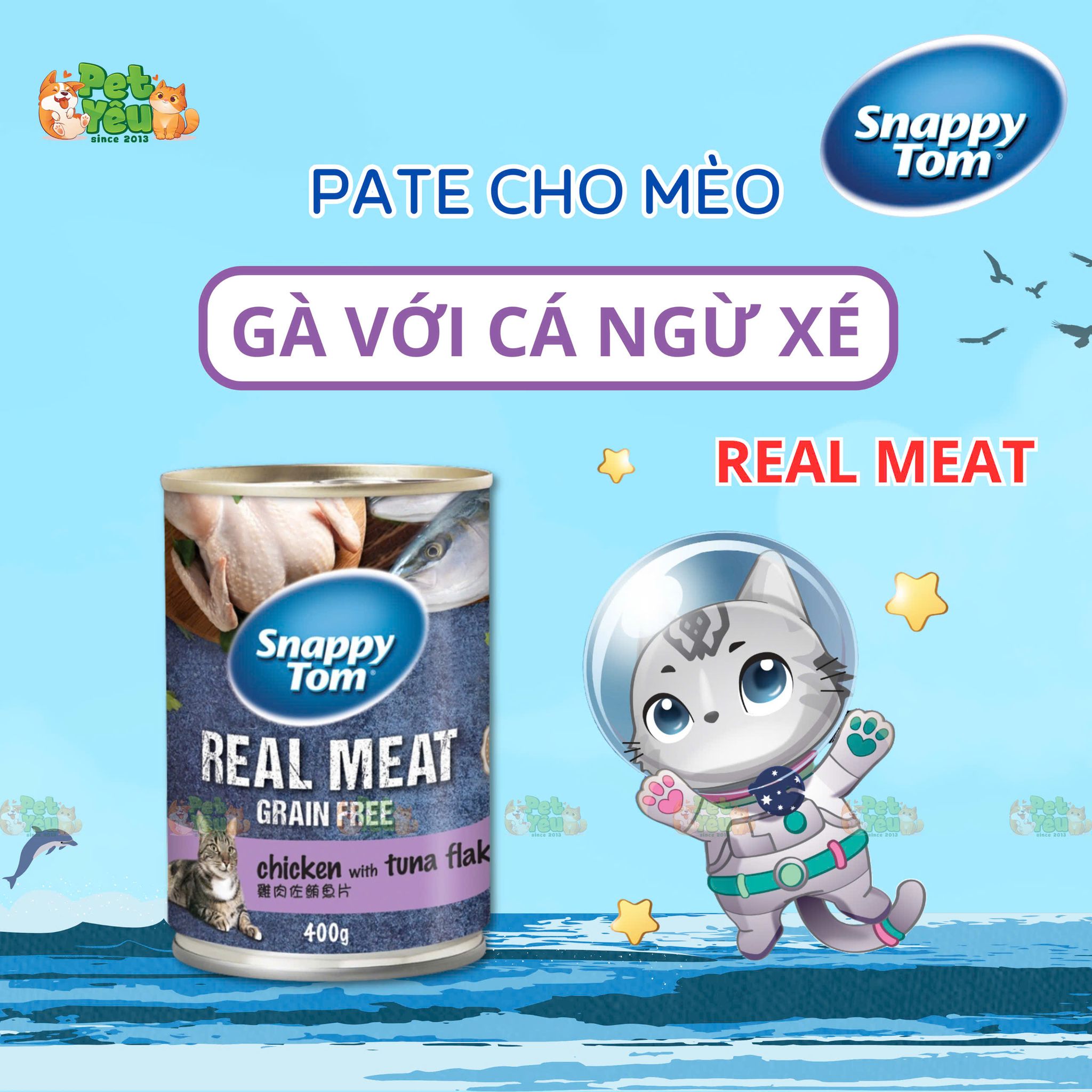 Pate cho mèo Snappy Tom-Lon 400G