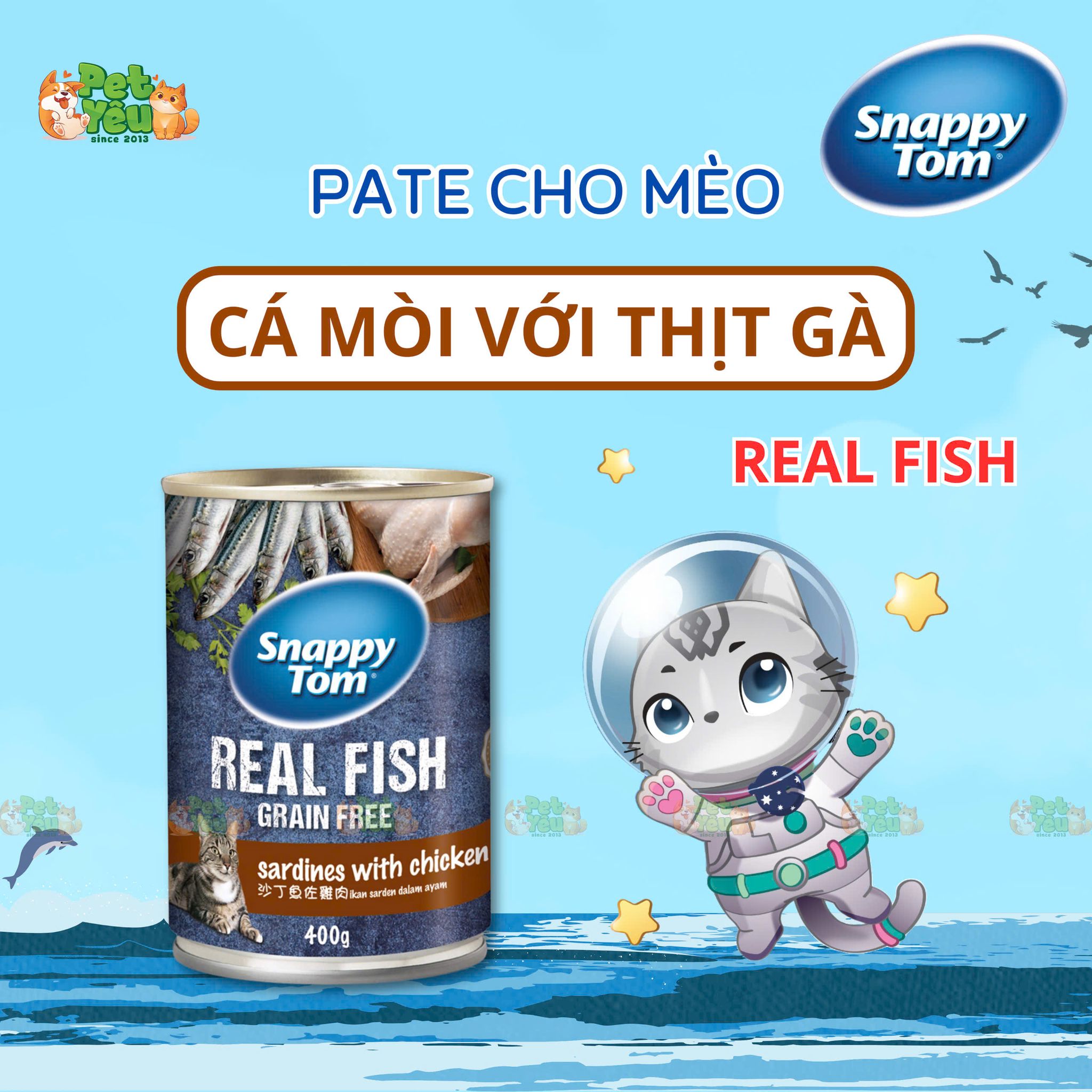Pate cho mèo Snappy Tom-Lon 400G