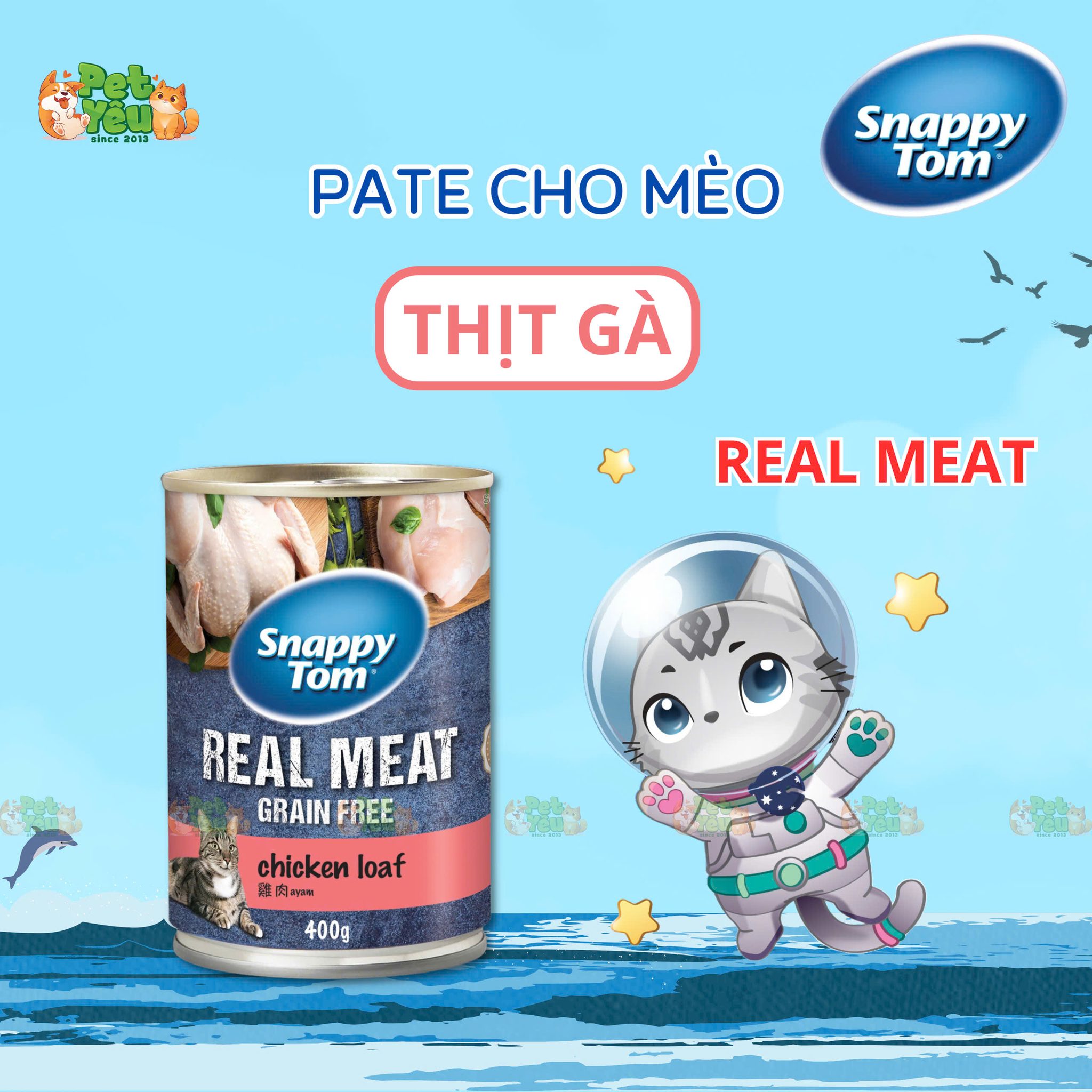 Pate cho mèo Snappy Tom-Lon 400G
