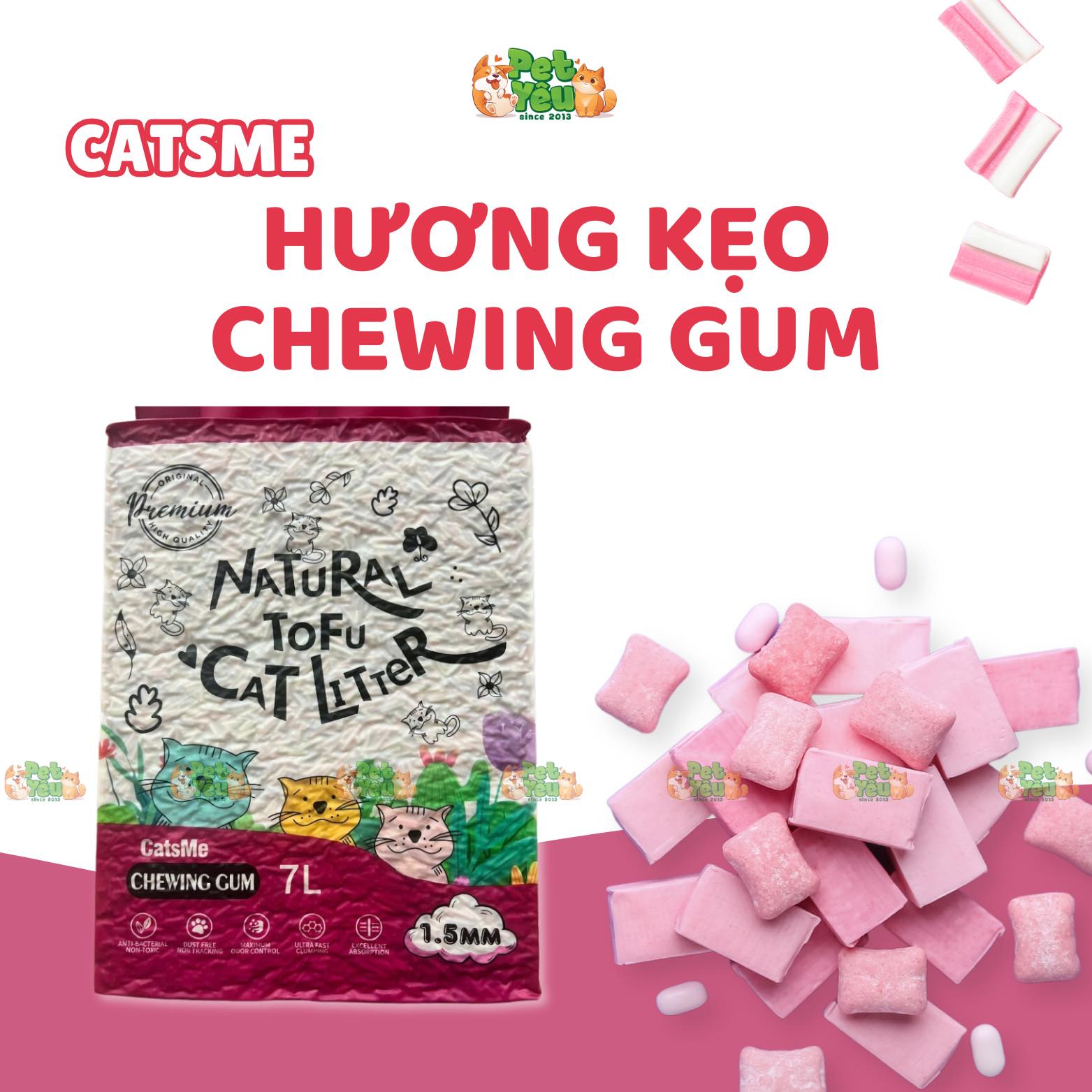 Cát đậu nành dành cho mèo Catsme ( 6-7L)