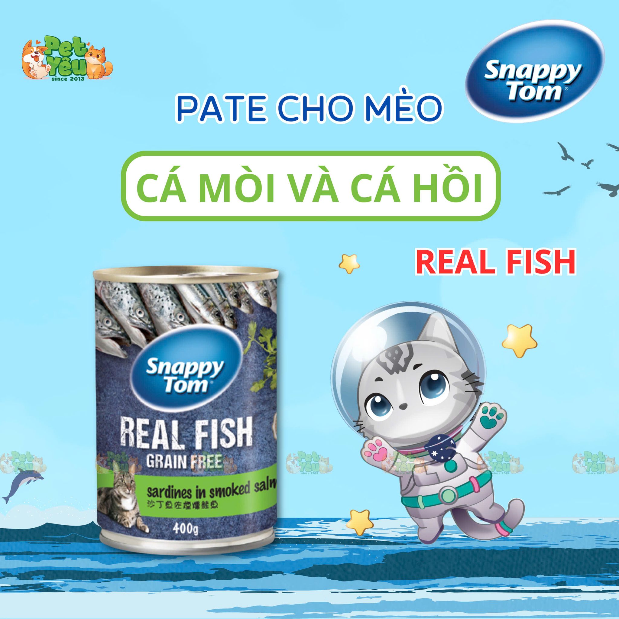 Pate cho mèo Snappy Tom-Lon 400G