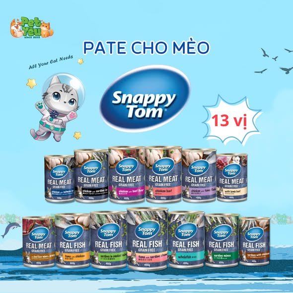 Pate cho mèo Snappy Tom-Lon 400G