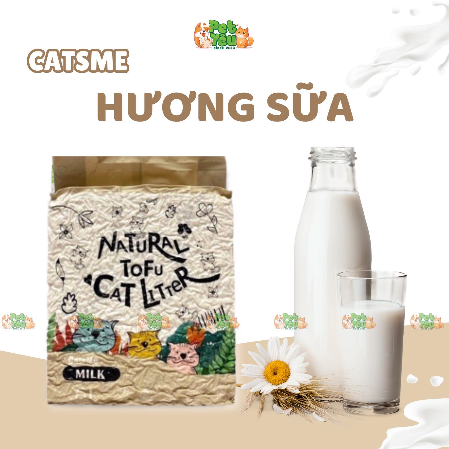 Cát đậu nành dành cho mèo Catsme ( 6-7L)