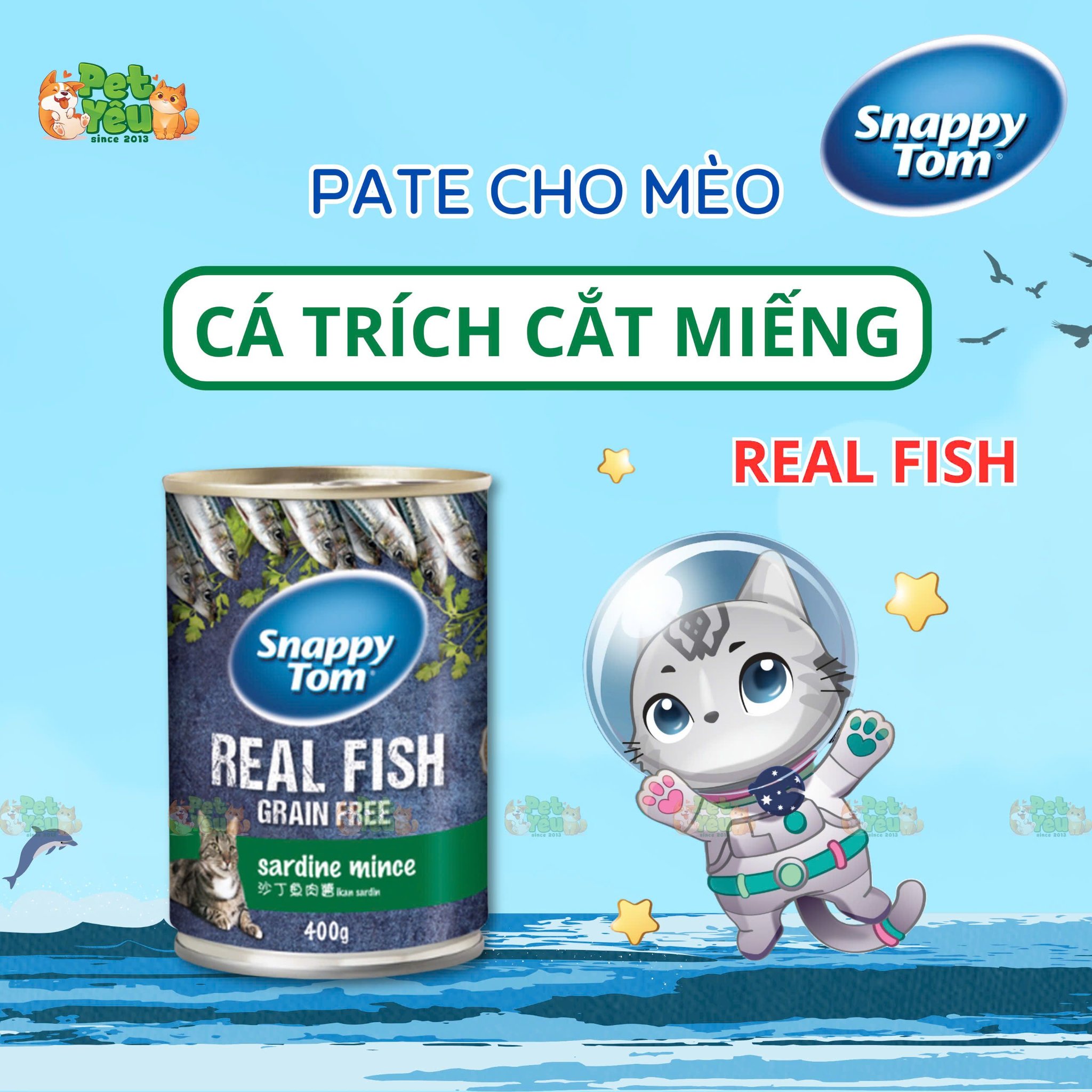 Pate cho mèo Snappy Tom-Lon 400G