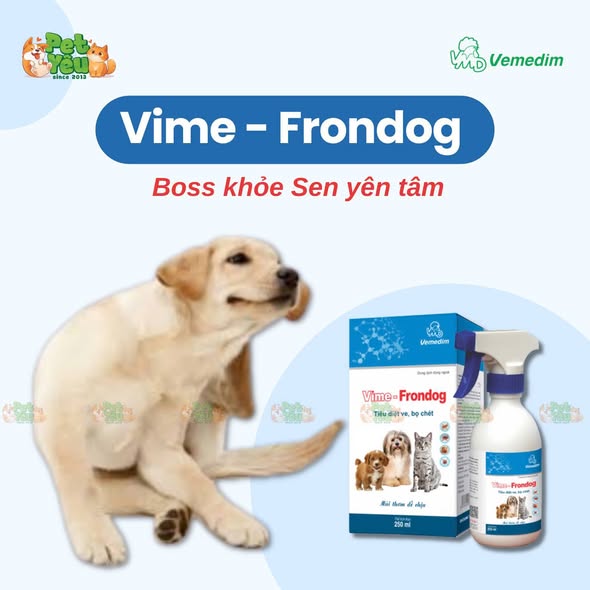 Thuốc xịt ve, rận, bọ chét Vime - Frondog cho chó & mèo