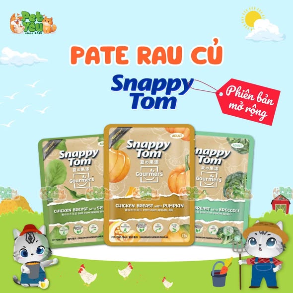 Pate Snappy Tom Trái Cây dành cho mèo - 70G