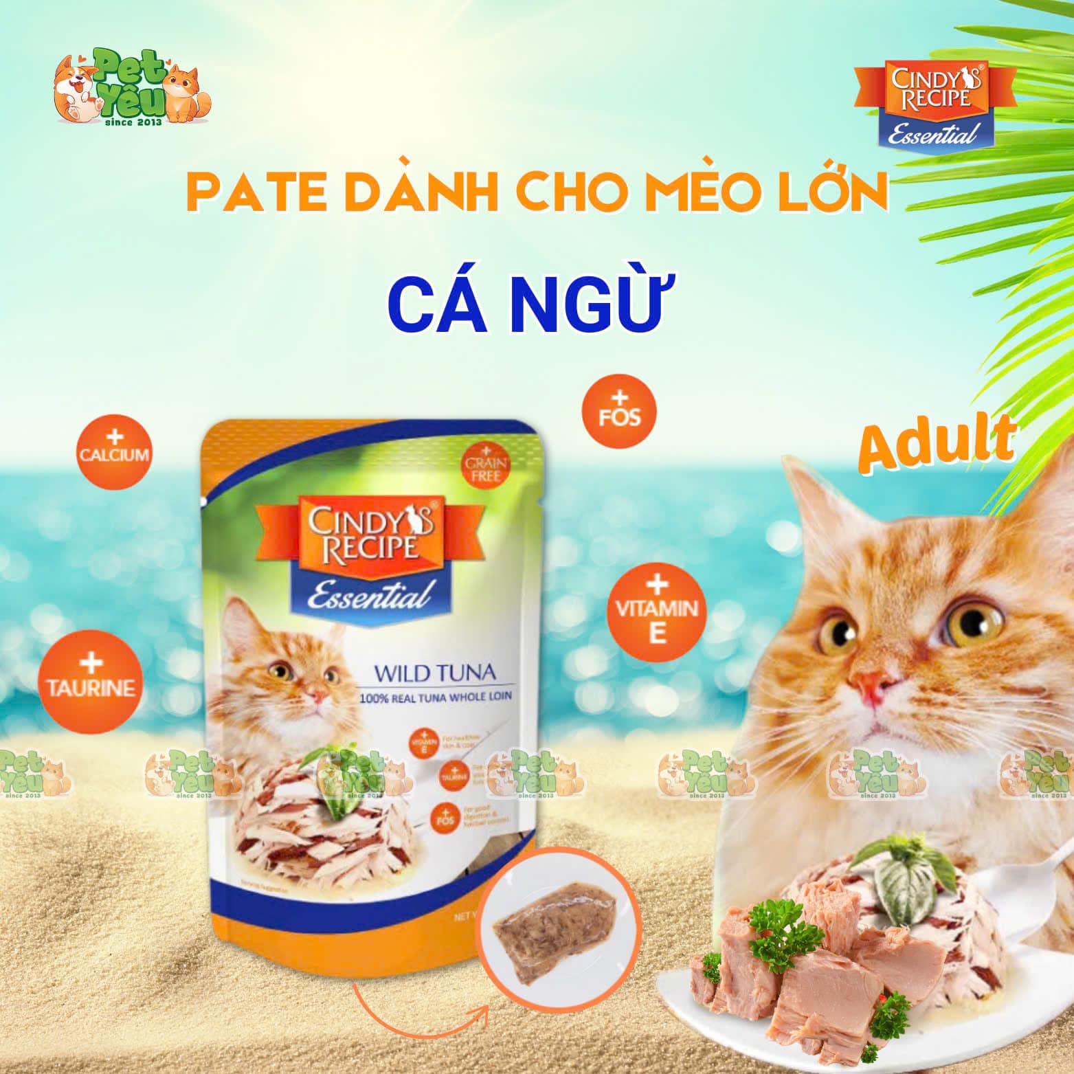 Pate cho mèo Cindy Recipe 70G