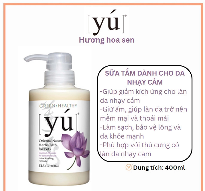 Sữa tắm Yú Spa cho chó mèo siêu thơm nhập khẩu từ Đài Loan