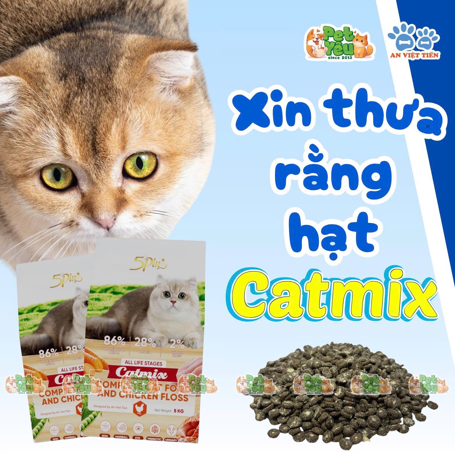 Thức ăn hạt dành cho mèo 5Plus CatMix- Bao 5Kg