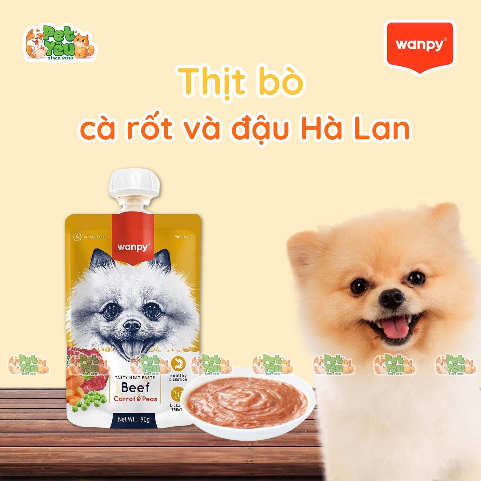 Súp Thưởng Cho Chó WANPY Nắp Vặn 90G