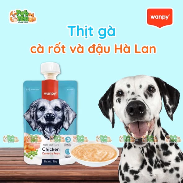 Súp Thưởng Cho Chó WANPY Nắp Vặn 90G